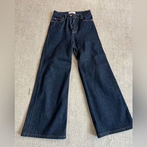 Officine Generale Dark Indigo Wide Straight-Leg Jeans